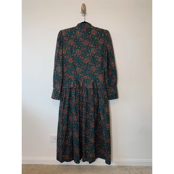 Vintage Prairie Dress 1980s Paisley button front 100% Cotton Sz 8 USA made - Picture 4 of 9